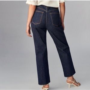 Aritzia Denim Forum Joni High Rise Loose Jeans Dark Blue Sz 30 NWOT